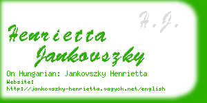 henrietta jankovszky business card